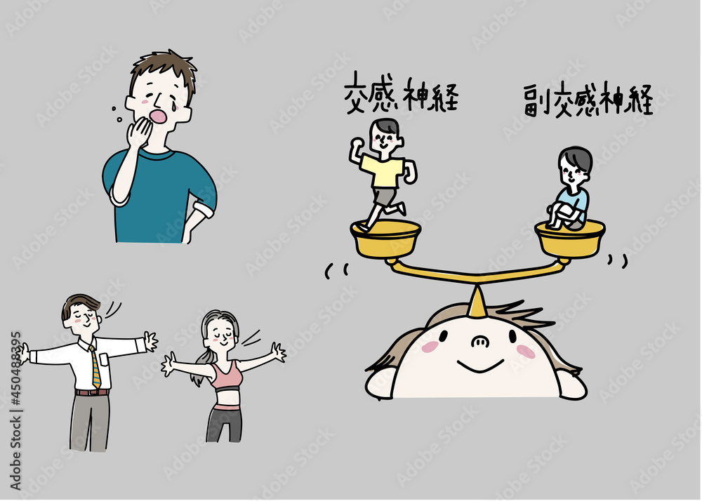 自律神経を整えるイラストセット Stock Vector Adobe Stock