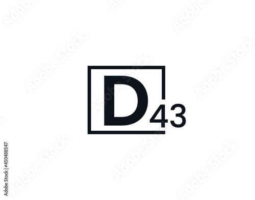 D43, 43D Initial letter logo photo
