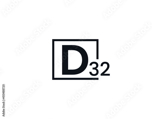 Free Download D32, 32D Initial letter logo - GFXLoad
