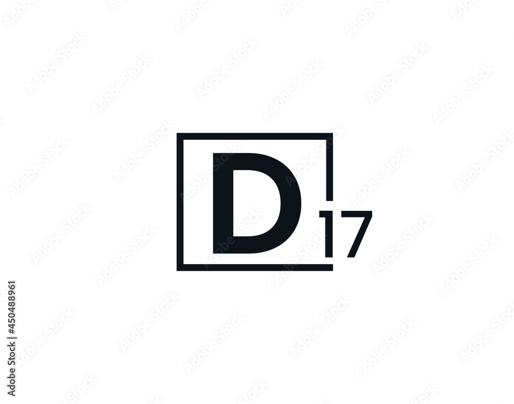 D17, 17D Initial letter logo D17, 17D Initial letter logo