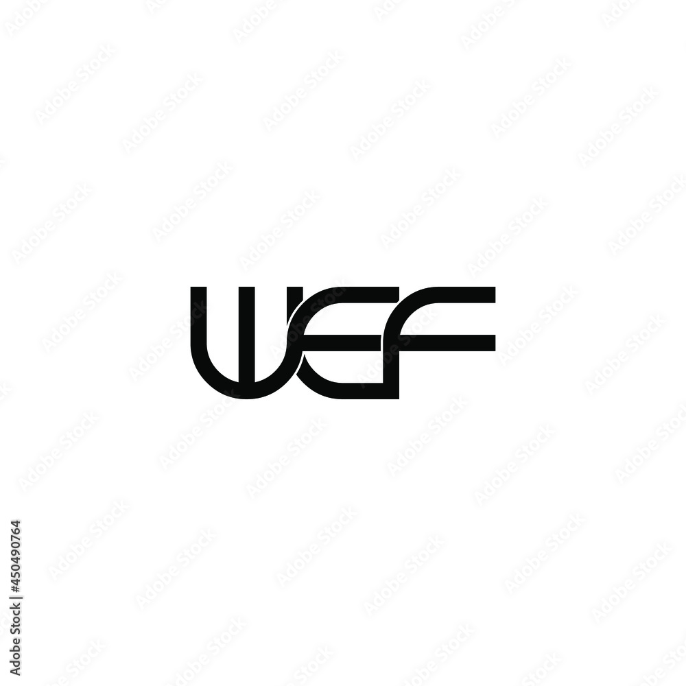 wef initial letter monogram logo design wef initial letter monogram logo design