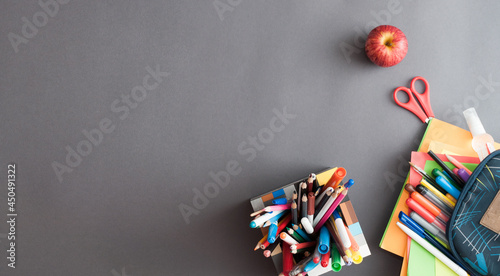 Welcome back to school flat lay
