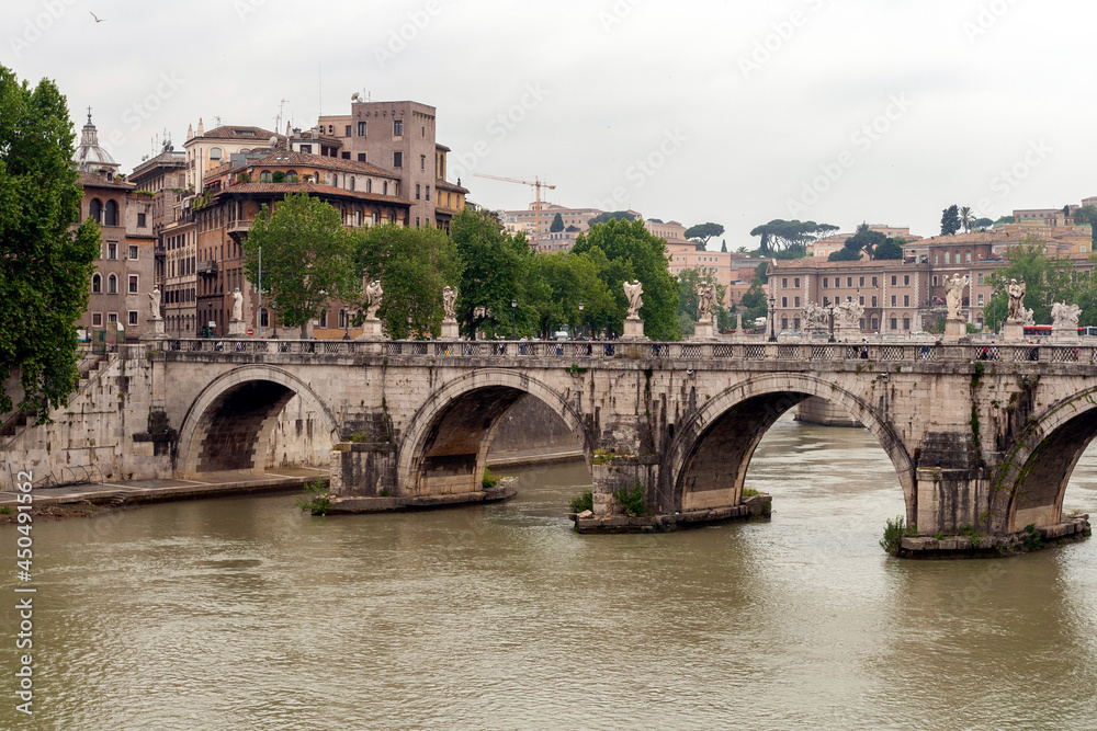 The St. Angelo Bridge in Rome