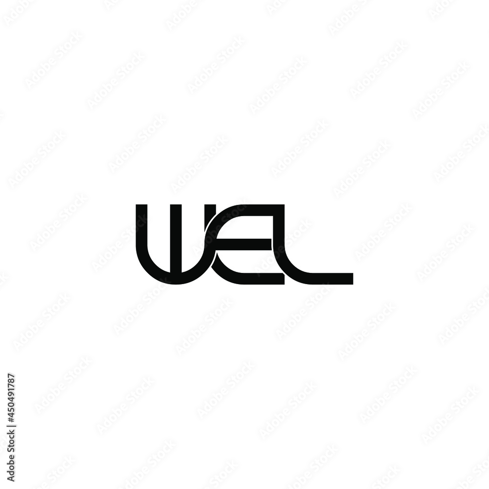 wel initial letter monogram logo design wel initial letter monogram logo design