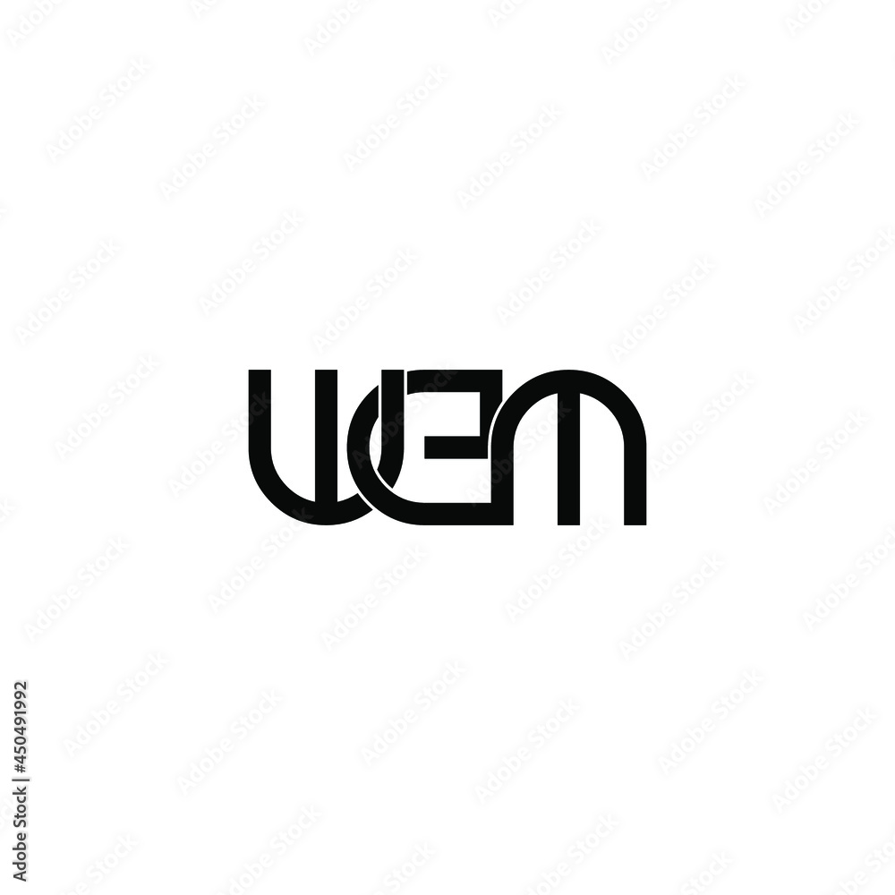 wem initial letter monogram logo design wem initial letter monogram logo design