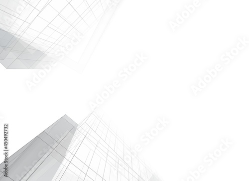 abstract architectural drawing 3d illustration