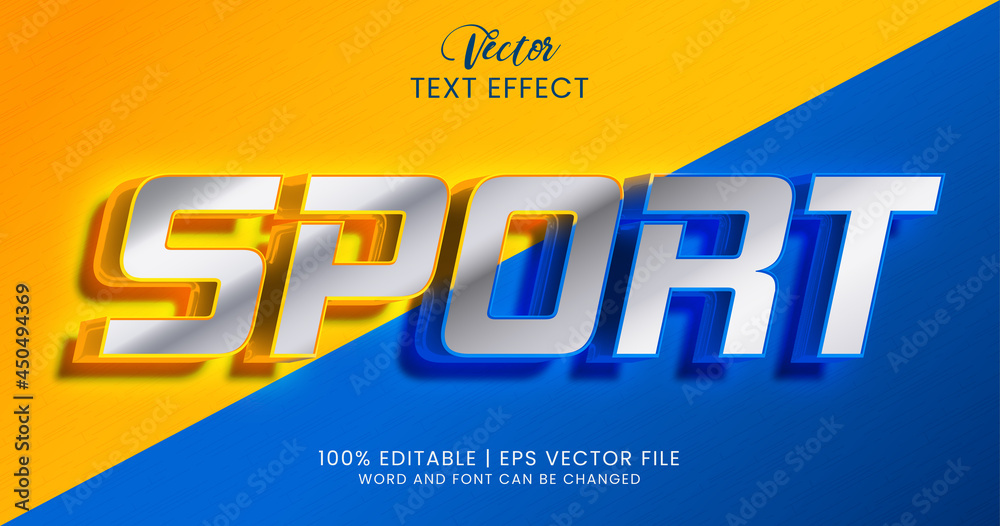 Sport editable text effect style