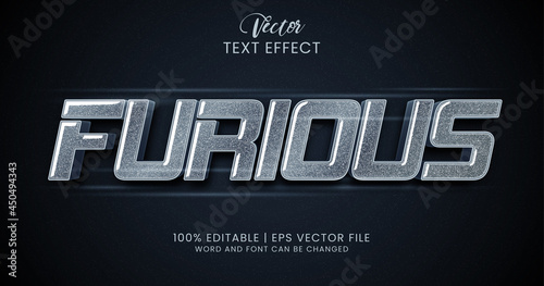 Furious editable text effect grain texture style