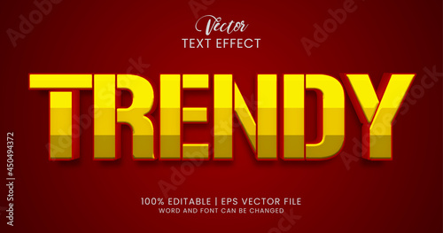 Trendy text  editable font effect style