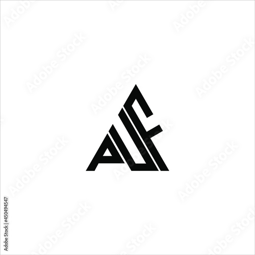 PUF letter logo creative design. PUF unique design
