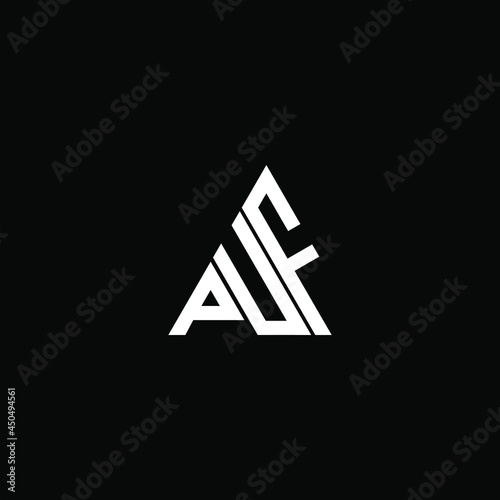 PUF letter logo creative design. PUF unique design
