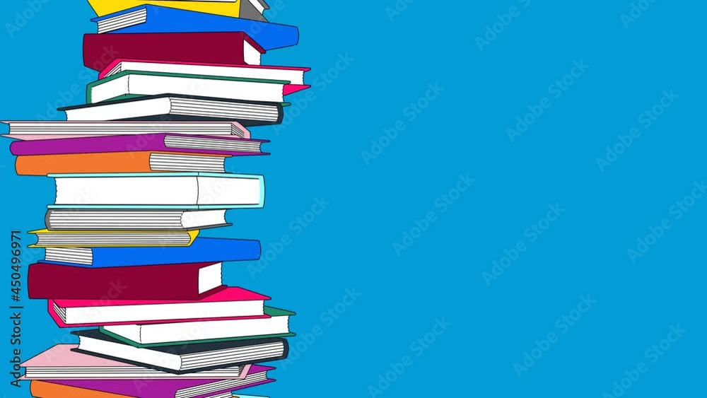 Stack of colorful books isolated on blue text space.
Loop able toon style animation.
Stack of colorful books isolated on blue text space.
Loop able toon style animation.