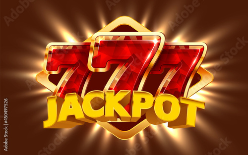 Slot machine wins the jackpot. 777 Big win concept. Casino jackpot.