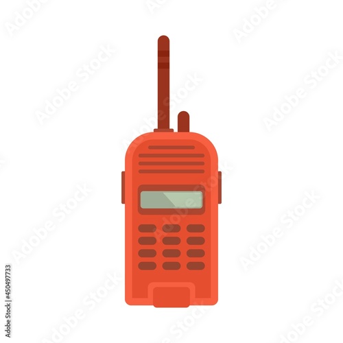 Walkie talkie channel icon flat isolated vector