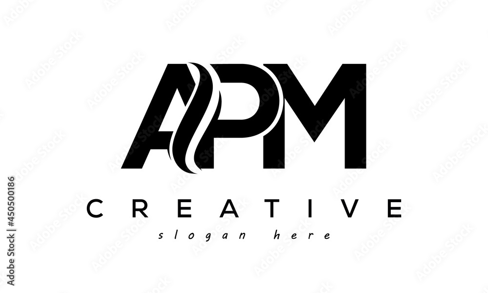 Letter APM creative logo design vector Stock