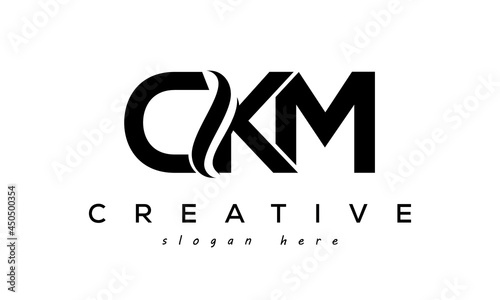 Letter CKM creative logo design vector photo