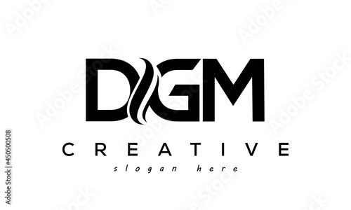 Letter DGM creative logo design vector photo