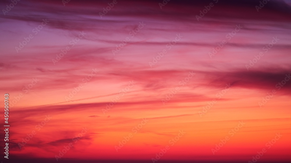 Vivid color sunset sky