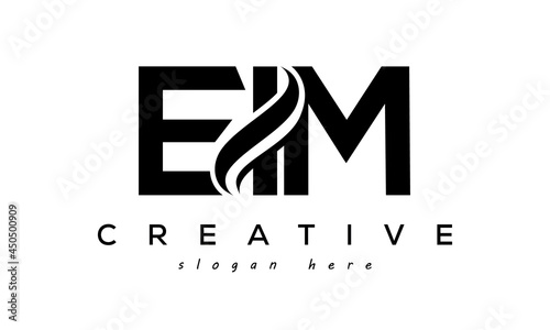 Letter EIM creative logo design vector photo