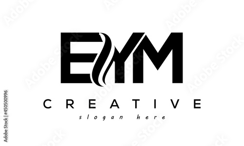 Letter EYM creative logo design vector photo