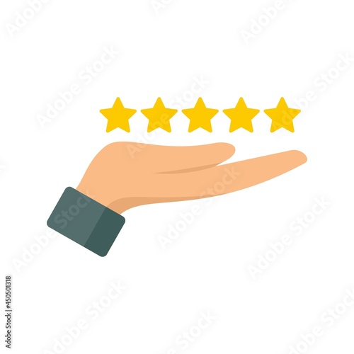 Communication reputation icon flat isolated vector