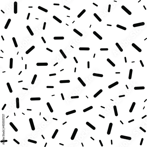White and black geometric Memphis seamless pattern. Wrapping paper.