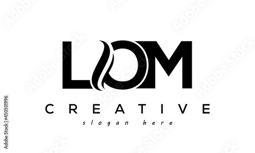 Letter LOM creative logo design vector