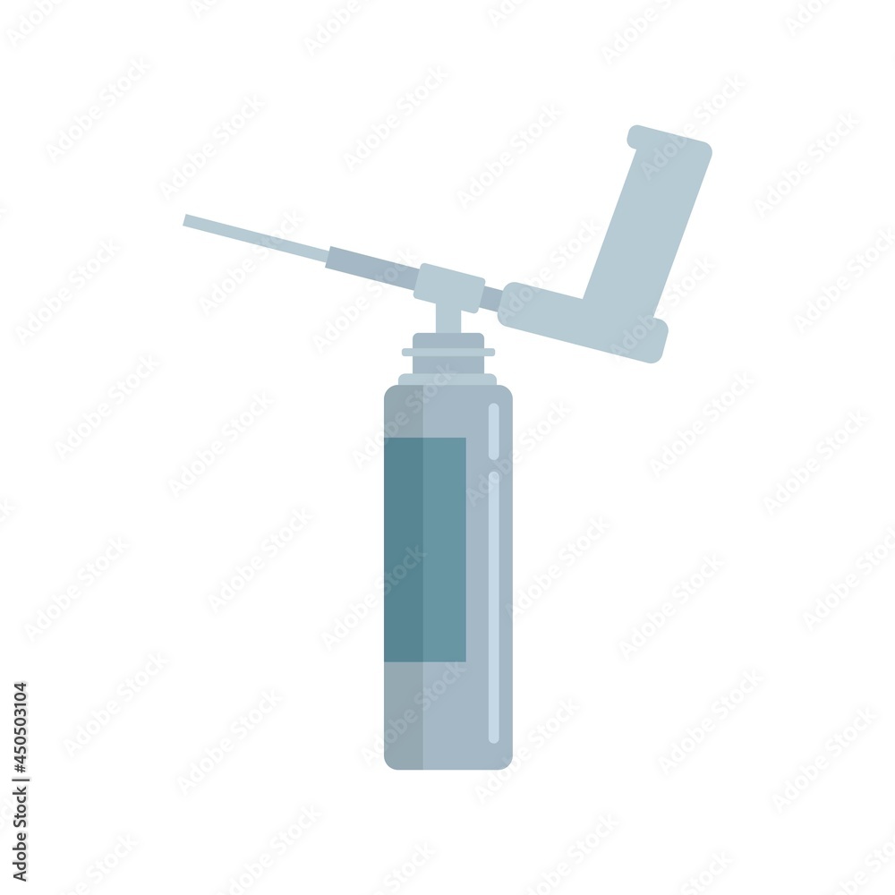 Gun polyurethane foam icon flat isolated vector Gun polyurethane foam icon flat isolated vector