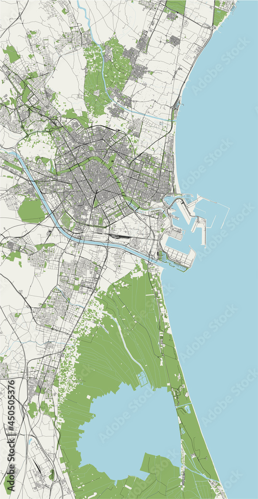 Fototapeta premium map of the city of Valencia, Spain