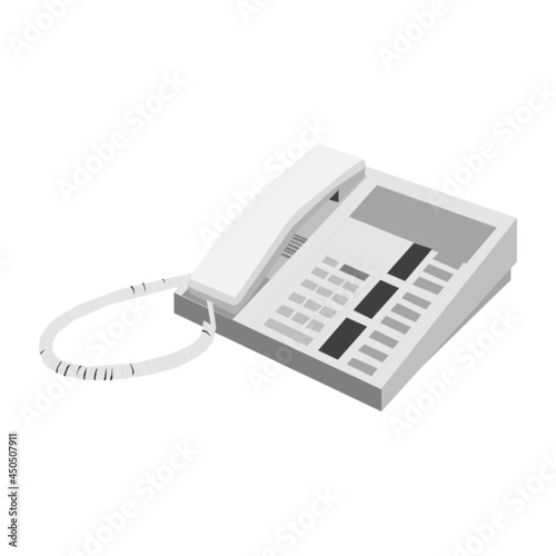 Vector illustration of land line phone on white background in EPS10