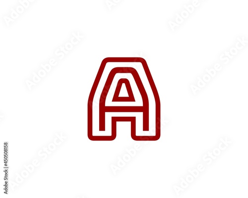 A AA letter logo design vector template