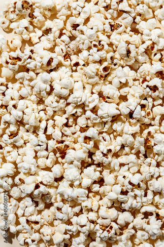  popcorn, just cooked, pattern, on a light background