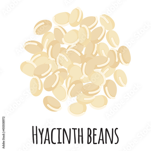 Hyacinth beans for template farmer market design, label and packing. Natural energy protein organic super food.