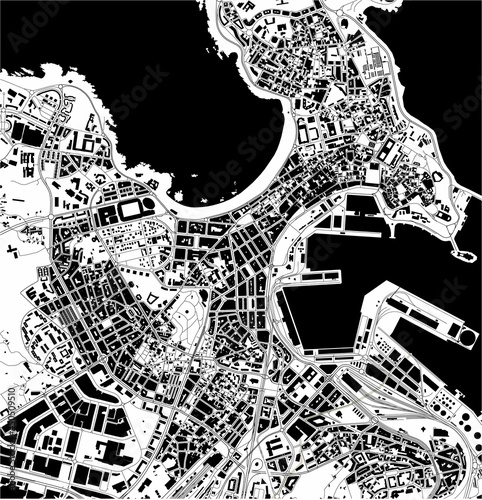 map of the city of A Coruna, Spain