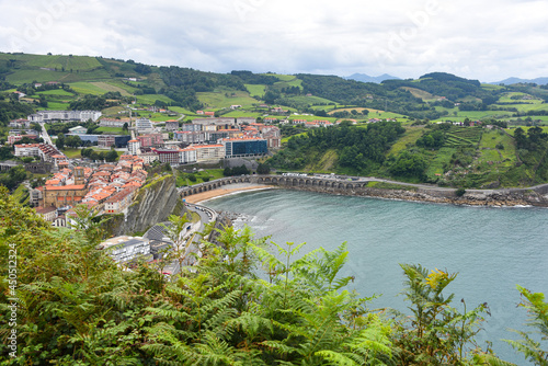 Views of the Basque coastline from the fishing village of Getaria in northern Spain