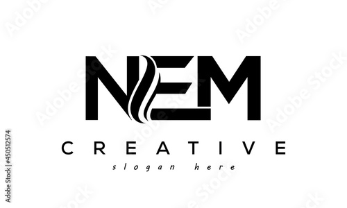 Letter NEM creative logo design vector	