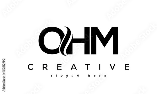 Letter OHM creative logo design vector	