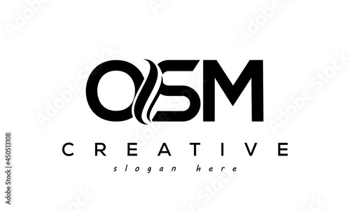 Letter OSM creative logo design vector	