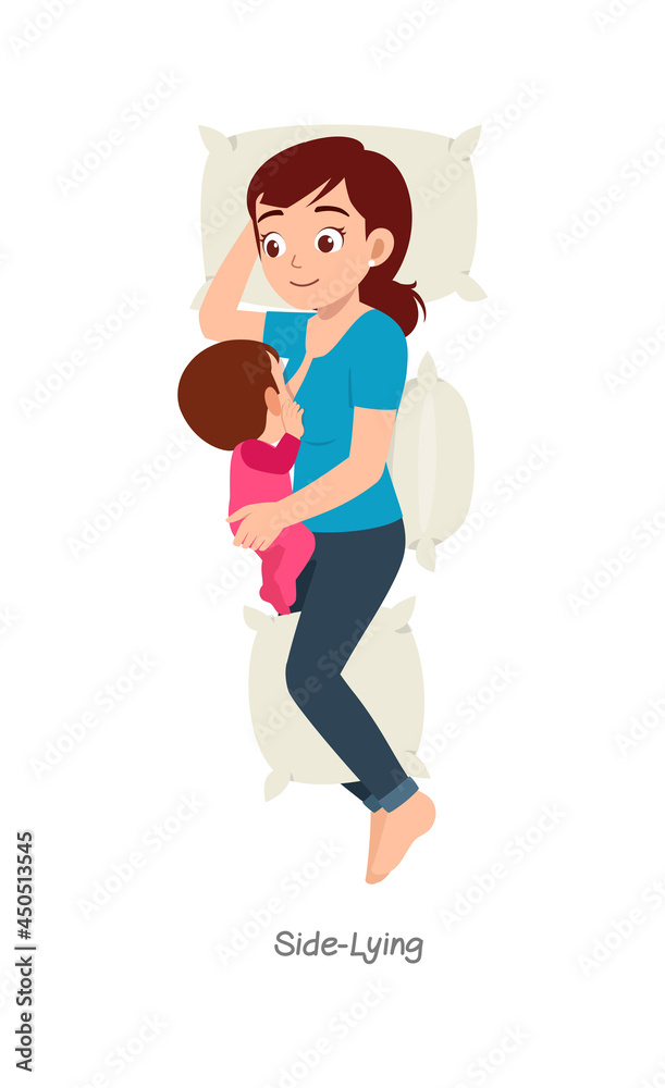 mother breastfeeding baby with pose named side lying mother breastfeeding baby with pose named side lying