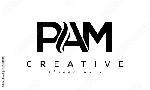 Letter PAM creative logo design vector	