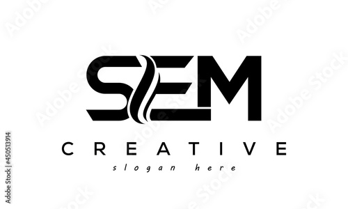 Letter SEM creative logo design vector	