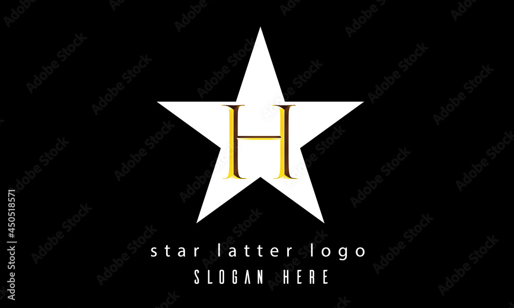 Obraz premium H star latter logo
