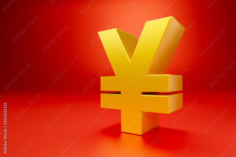 Fototapeta premium Renminbi, yen, yuan symbol