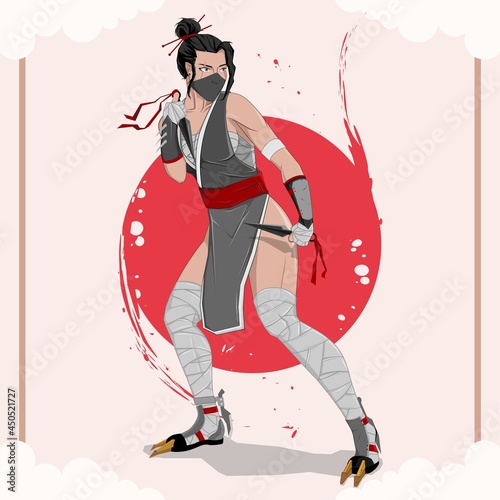 Ninja Woman Illustration