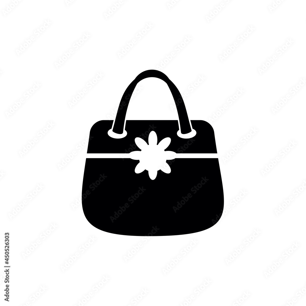 Woman handbag logo design template