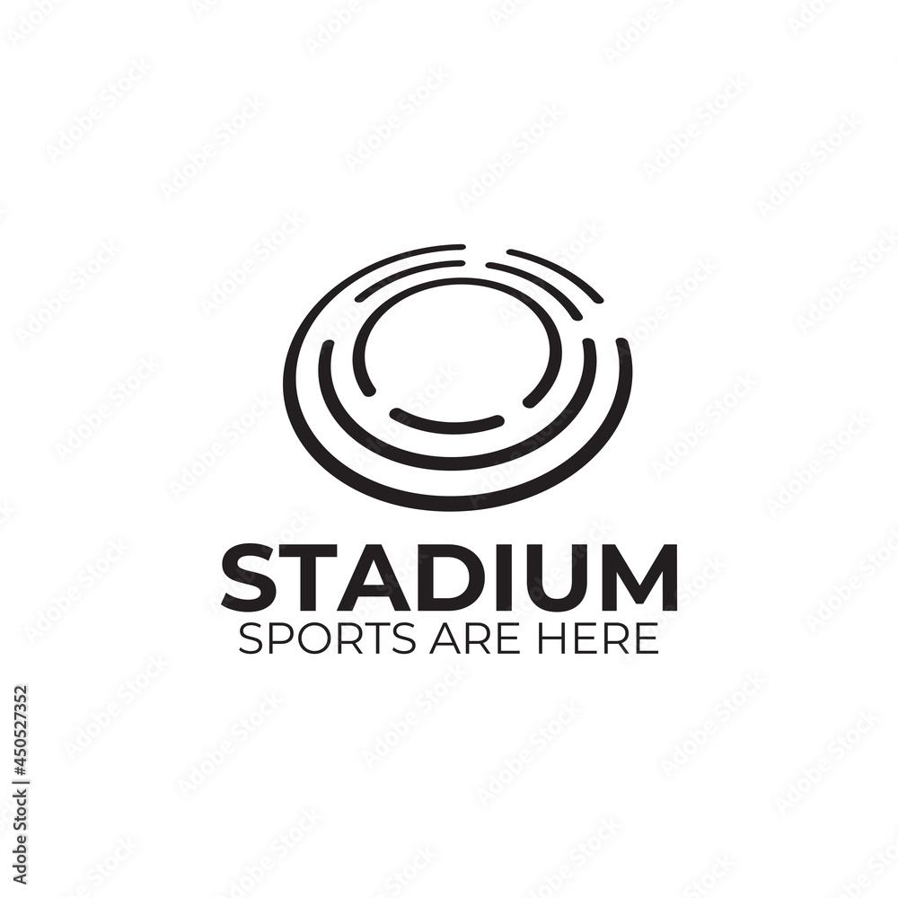 Sport stadium logo design template Sport stadium logo design template