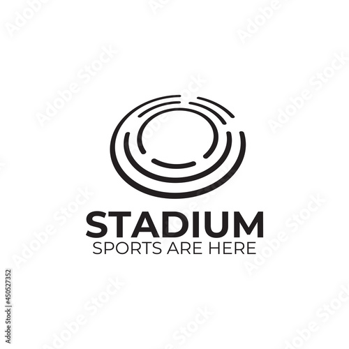 Sport stadium logo design template