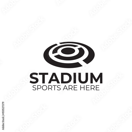 Sport stadium logo design template