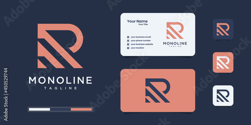 Creative letter r logo design with abstract concept. logo for consulting, initial, finance company