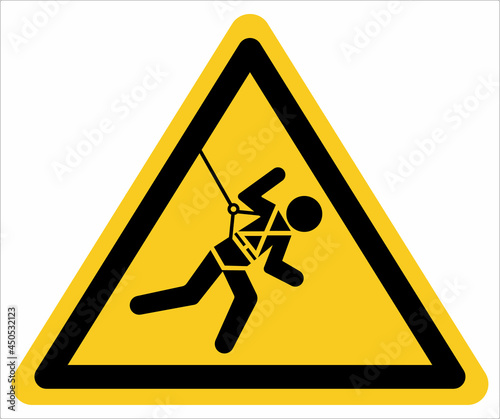 Please wear a safety harness to prevent falls from a height.